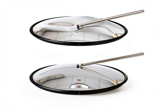 Angooni PC Convex Safety Mirror 24inch Black Wall Mount Unbreakable-1