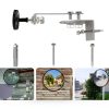 Angooni PC Convex Safety Mirror 24inch Black Wall Mount Unbreakable-5