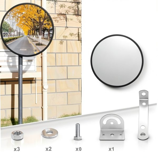 Convex Traffic Mirror 18in Unbreakable PC Safety Mirror by Ovsor-5