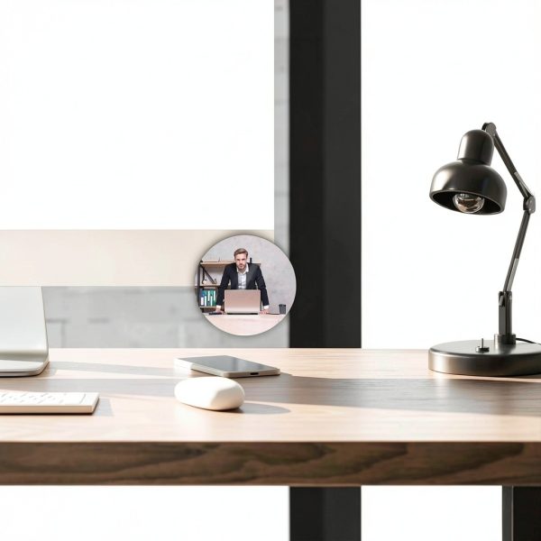 Desk Mirror 2pcs Adjustable Rear View Office Cubicle by Aogigigio 2in-1