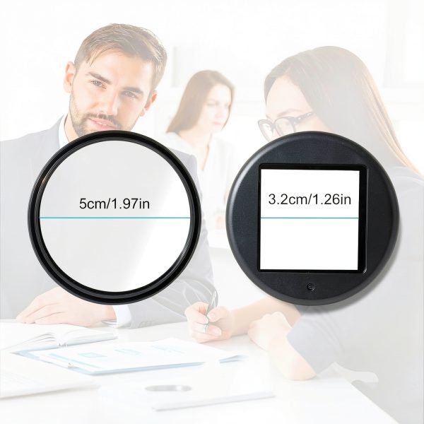 Office Cubicle Mirrors Pretwad 2.3in Swivel Monitor Mirror Black-1