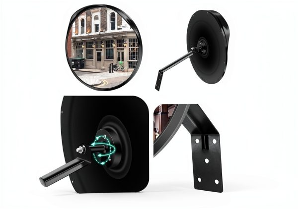 FYNPORT 18 inch Convex Security Mirror 180 degree Adjustable for-3