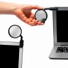 Watch-It Monitor Mirror PELEG DESIGN Clip-On Adjustable Silver Mirror-3