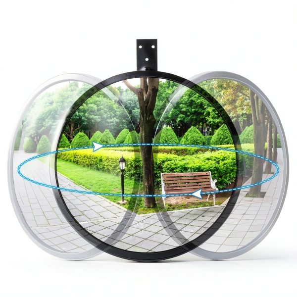 12” Acrylic Convex Mirror Adjustable Bracket Hydencamm 12in-6