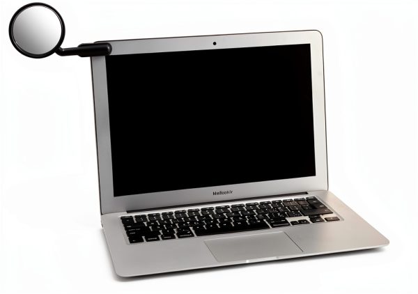 Watch-It Monitor Mirror PELEG DESIGN Clip-On Adjustable Silver Mirror-0