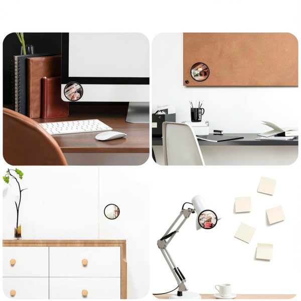 Office Desk Cubicle Mirror by FdcZeyxior 2 Pcs 2.2" Wide Angle Convex-4