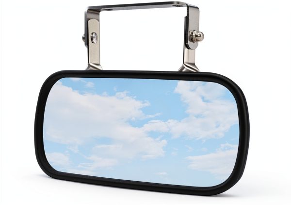 Convex Mirror TOEMIRR 8" x 4" Steel Rearview U‑Bracket-0
