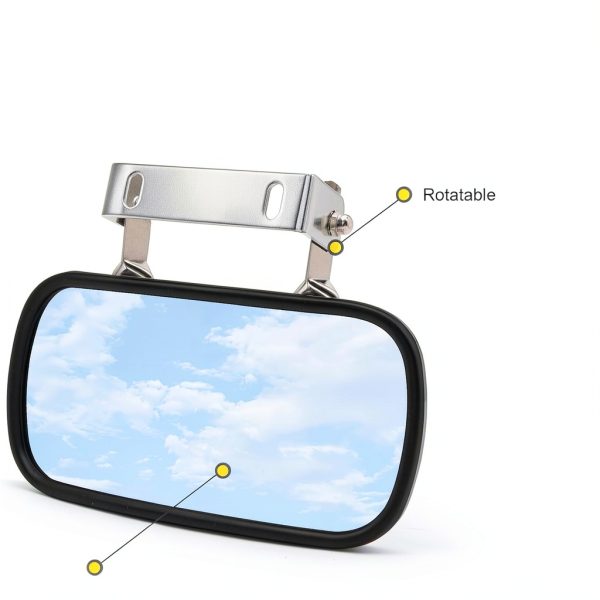 Convex Mirror TOEMIRR 8" x 4" Steel Rearview U‑Bracket-1