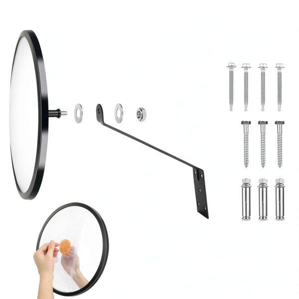 12” Acrylic Convex Mirror Adjustable Bracket Hydencamm 12in-7