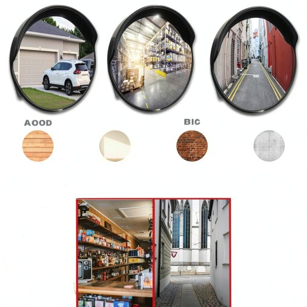 SecurityMan Large 24 Inch Convex Safety Mirror 40ft Blind Spot View-4