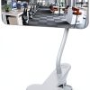 Clampable Convex Safety Mirror ZMJCGLXY White Frame 6.4×3in Adjustable-0