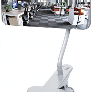 Clampable Convex Safety Mirror ZMJCGLXY White Frame 6.4×3in Adjustable-0