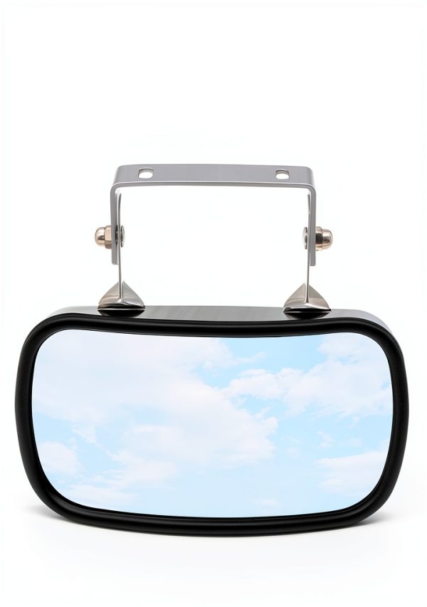 Convex Mirror TOEMIRR 8" x 4" Steel Rearview U‑Bracket-5