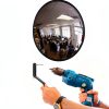 Acrylic Indoor Convex Mirror 12" Round Vision Metalizers Black-2