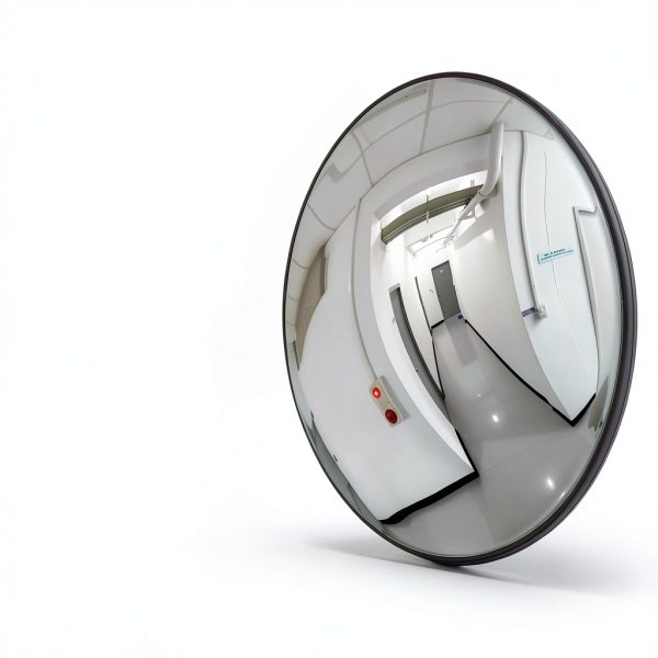 Acrylic Indoor Convex Mirror 12" Round Vision Metalizers Black-5