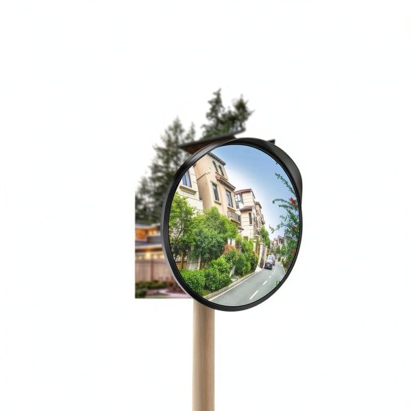 16" Convex Driveway Mirror, Upgrade Wide Angle View, Adjustable Blind Spot Mirror, Traffic Mirrors, Security Mirrors Indoor and Outdoor, Parabolic Safety Mirrors-3