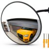 11.8 inch 2mm Thick Acrylic Convex Mirror - Adjustable Wide Angle View Indoor Security Mirror for Garage Parking Warehouse Office and Corner Security Traffic, and Addressing Corner Blind Spot Areas-0