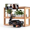 Clampable Convex Safety Mirror 6.4"*3" in Glass Material, Black Curved Frame, 360° Direction Adjustment, for Workdesk, Office, Warehouse and Personal Area Privacy and Security-1