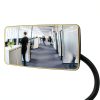 Clampable Convex Safety Mirror 6.4"*3" in Glass Material, Black Curved Frame, 360° Direction Adjustment, for Workdesk, Office, Warehouse and Personal Area Privacy and Security-4