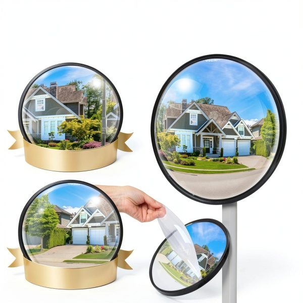 12-Inch Traffic Mirror JFIYETH Safety Mirror 160° Adjustable-2