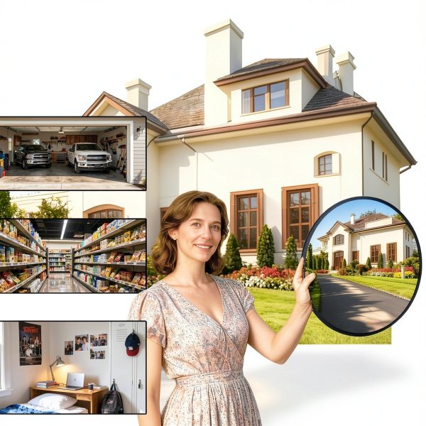 11.8 inch 2mm Thick Acrylic Convex Mirror - Adjustable Wide Angle View Indoor Security Mirror for Garage Parking Warehouse Office and Corner Security Traffic, and Addressing Corner Blind Spot Areas-7