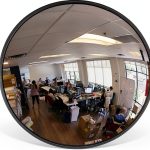 Acrylic Indoor Convex Mirror 12" Round Vision Metalizers Black-0