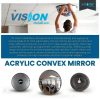 Acrylic Indoor Convex Mirror 12" Round Vision Metalizers Black-4