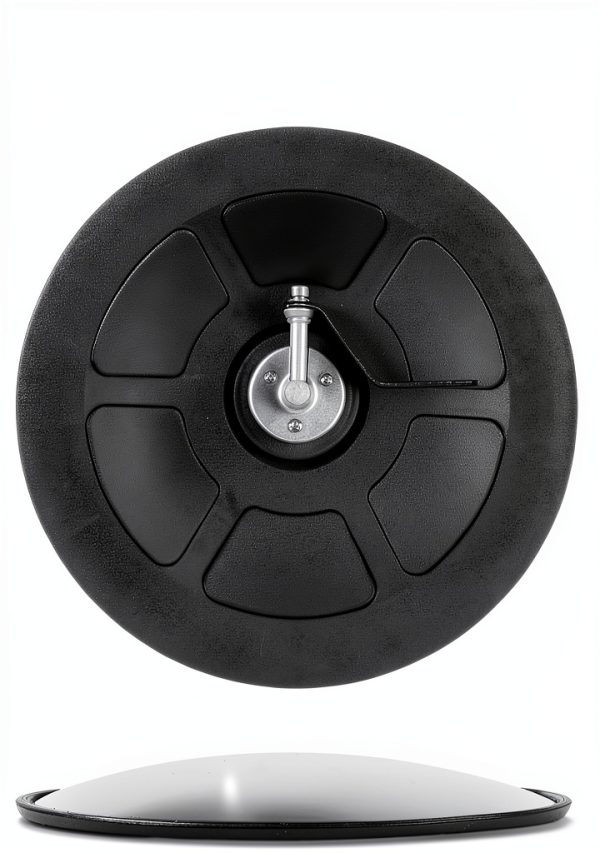 Acrylic Indoor Convex Mirror 12" Round Vision Metalizers Black-1